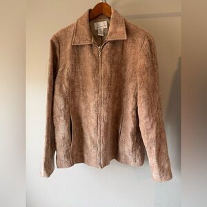 Susan Graver Textured tan Utility Jacket